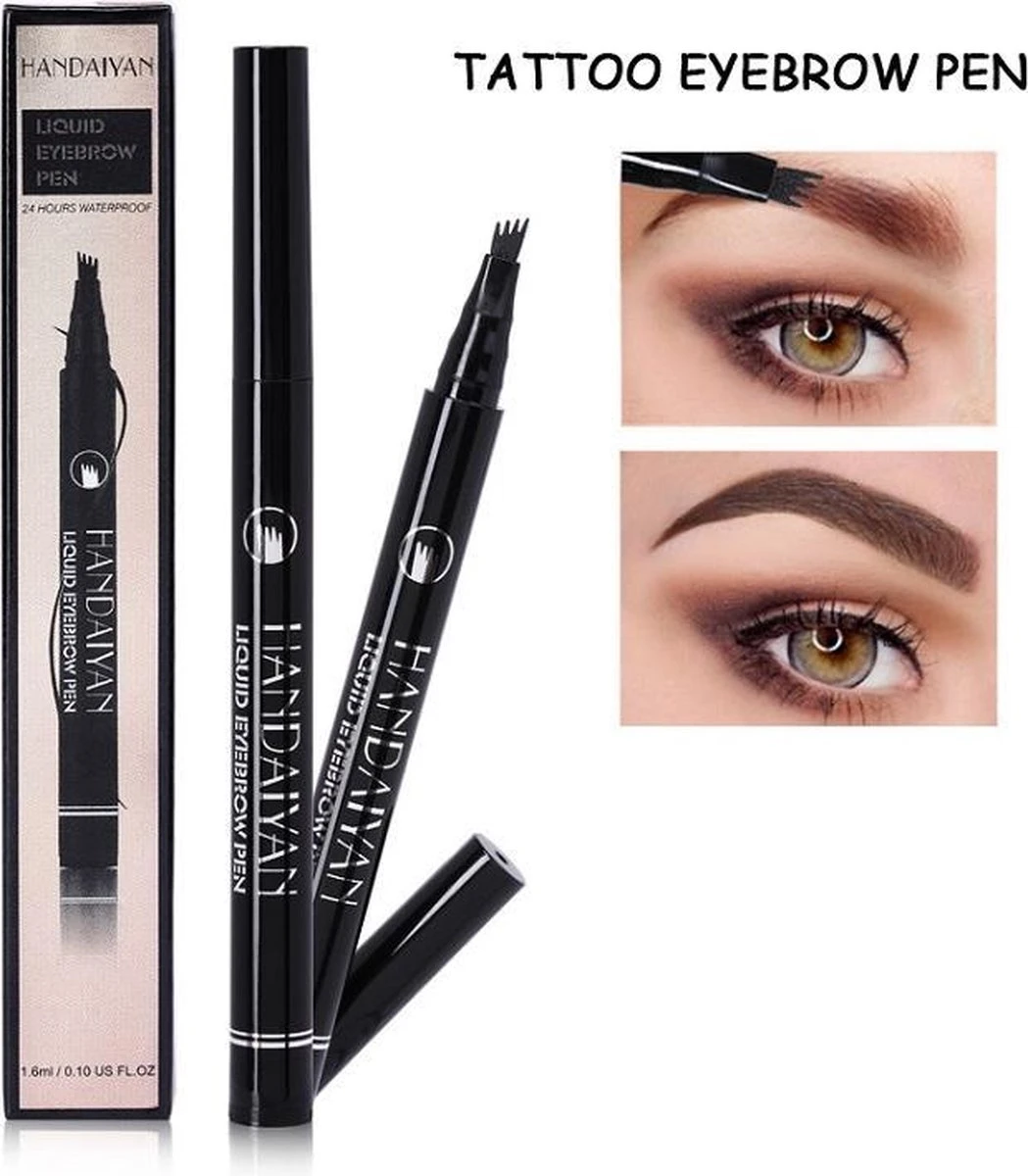 Joya Beauty® Microblading Eyebrow Tattoo Pen | Waterproof Tattoo Wenkbrauw Pen |Wenkbrauwpen | Kleur 4: Bruin 3 Joya Beauty® Microblading Eyebrow Tattoo Pen | Waterproof Tattoo Wenkbrauw Pen |Wenkbrauwpen | Kleur 4: Bruin - Afbeelding 3