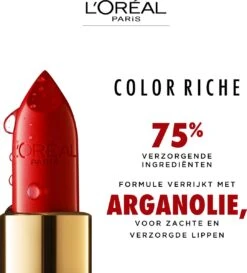L’Oréal Paris Make-Up Designer Color Riche Satin Lipstick - 231 Sepia Silk - Nude - Verzorgende Lippenstift Met Arganolie Voor Een Comfortabel Gevoel - 4,54 Gr -Modecosmetica 1085x1200 1