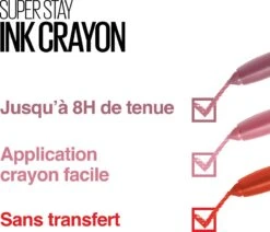 Maybelline SuperStay Ink Crayon Matte Lippenstift - 35 Treat Yourself - Roze -14 Gr -Modecosmetica 1200x1031