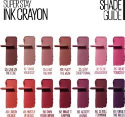 Maybelline SuperStay Ink Crayon Matte Lippenstift - 35 Treat Yourself - Roze -14 Gr -Modecosmetica 1200x1116 1