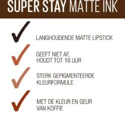 Maybelline SuperStay Matte Ink Lipstick - 260 Hazelnut Hypnotizer - Nude Lippenstift - 5 Ml -Modecosmetica 1200x1135 3