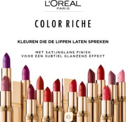 L’Oréal Paris Make-Up Designer Color Riche Satin Lipstick - 231 Sepia Silk - Nude - Verzorgende Lippenstift Met Arganolie Voor Een Comfortabel Gevoel - 4,54 Gr -Modecosmetica 1200x1158 1