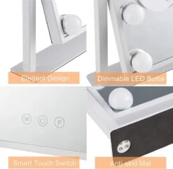 Bright Beauty Vanity Make Up Spiegel Met Verlichting - Wit - Dimbaar Met Drie Lichtstanden 8 Bright Beauty Vanity Make Up Spiegel Met Verlichting - Wit - Dimbaar Met Drie Lichtstanden -Modecosmetica 1200x1177 1