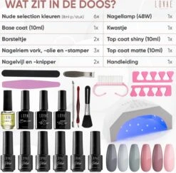 Gellak Starterspakket - Gellak - Gel Nagellak - Gellak Set - 6x8ML Kleuren - Nude Edition - Gellac - Nude Kleuren -Modecosmetica 1200x1182