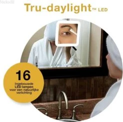 Melodii ML10X - Make Up Spiegel Met LED Verlichting - Scheerspiegel - 10x Vergroting - Met Tru-Daylight Verlichting - Voor Hem En Voor Haar -Modecosmetica 1200x1188 1