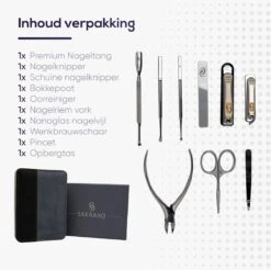 Skeraxo 8-delige Luxe Verschillende Tools - Professioneel Manicure Set & Pedicureset Met Nagelvijl & Nageltang – Behandeling Nagels En Huid -Modecosmetica 1200x1197 3