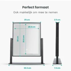 Mirlux Hollywood Spiegel Met Verlichting - Make Up - Visagie - Dimbaar LED Lampen Licht - Zwart -Modecosmetica 1200x1200 337