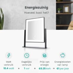 Mirlux Hollywood Spiegel Met Verlichting - Make Up - Visagie - Dimbaar LED Lampen Licht - Zwart -Modecosmetica 1200x1200 340