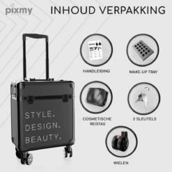 PIXMY® - MT130-S - Make Up Koffer - Cosmetica Koffer - DESIGN 12 PIXMY® - MT130-S - Make Up Koffer - Cosmetica Koffer - DESIGN -Modecosmetica 1200x1200 343