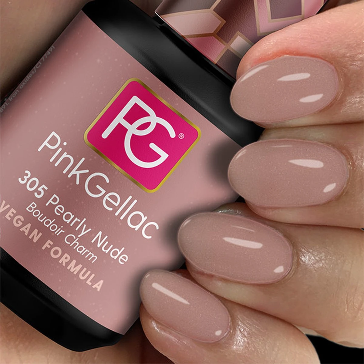 Pink Gellac - Pearly Nude - Gellak - Nude - 15 Ml 5 Pink Gellac - Pearly Nude - Gellak - Nude - 15 Ml - Afbeelding 5