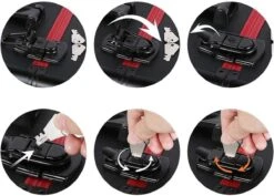 Make-upkoffer, Kapperskoffer, Cosmeticakoffer, Lege Nagelkoffer, Multikoffer, Afsluitbaar Voor Nageldesign/massageolie/fotoapparatuur, 34,7 X 22,2 X 25 Cm , Volledig Zwart HM-YAHEE-411233 -Modecosmetica 1200x859