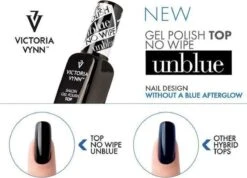 Victoria Vynn Topcoat No Wipe Unblue 15 Ml. - Topcoat Zonder Plaklaag - Jouw Donkere Kleur Behoudt Zijn Werkelijke Kleur - Geen Paarse Gloed Meer- MET UV Filter!