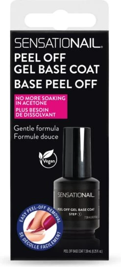 Sensationail Peel Off Gel Base Coat - 71791 -Modecosmetica 547x1200