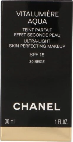 Chanel Vitalumiere Aqua Foundation - 30 Beige - SPF15 - 30 Ml -Modecosmetica 622x1200 2