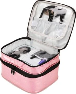 YONO Nagellak Tas - Nagelkoffer Beautycase - Cosmetica Koffer - Manicure Organizer - Roze -Modecosmetica 981x1200 2